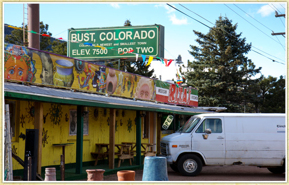 There's a lot going on in Bust, Colorado for a population of only two people. 