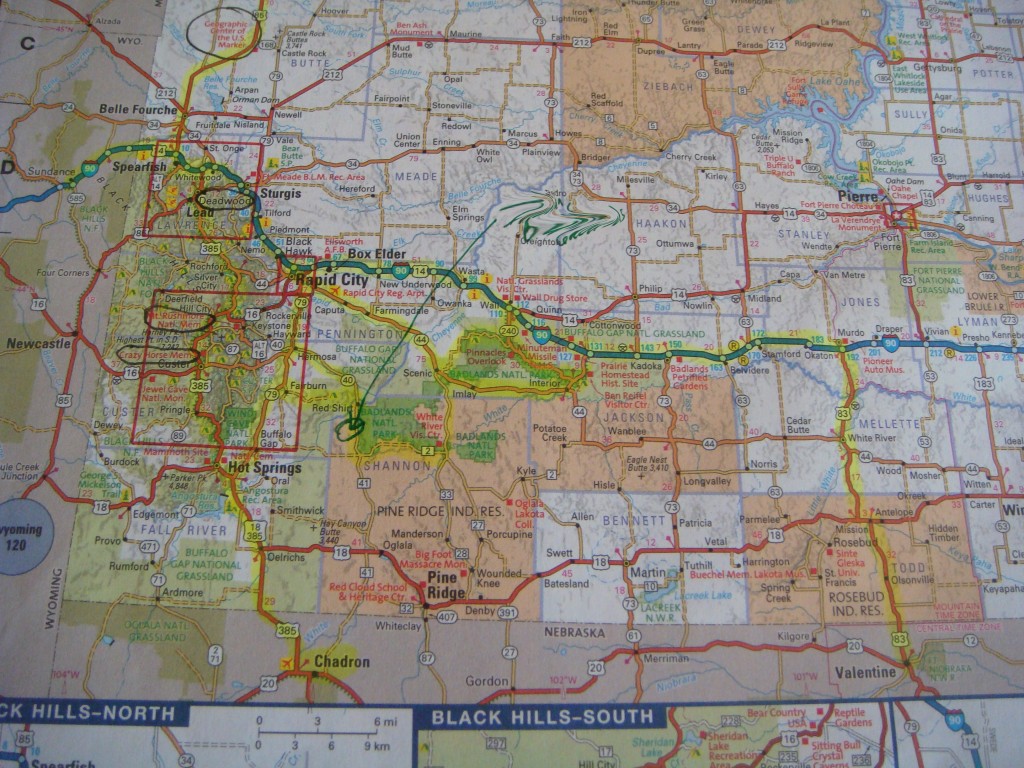 map of Black Hills South Dakota
