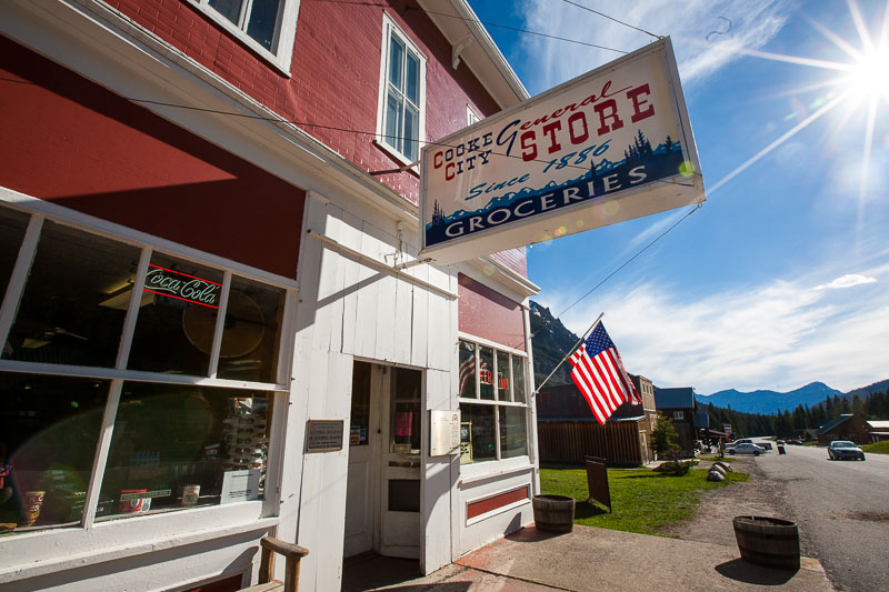 historical stop, the general store in Cooke City Montana