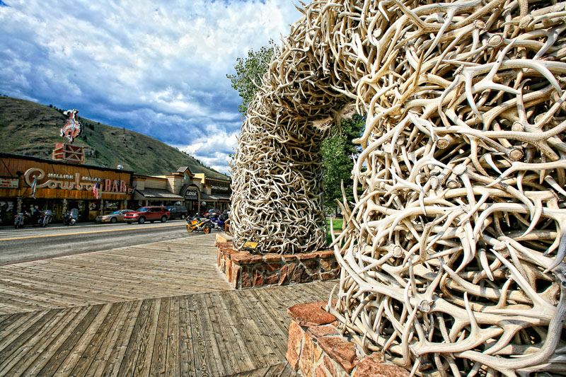 antler arches Jackson Hole Town Square