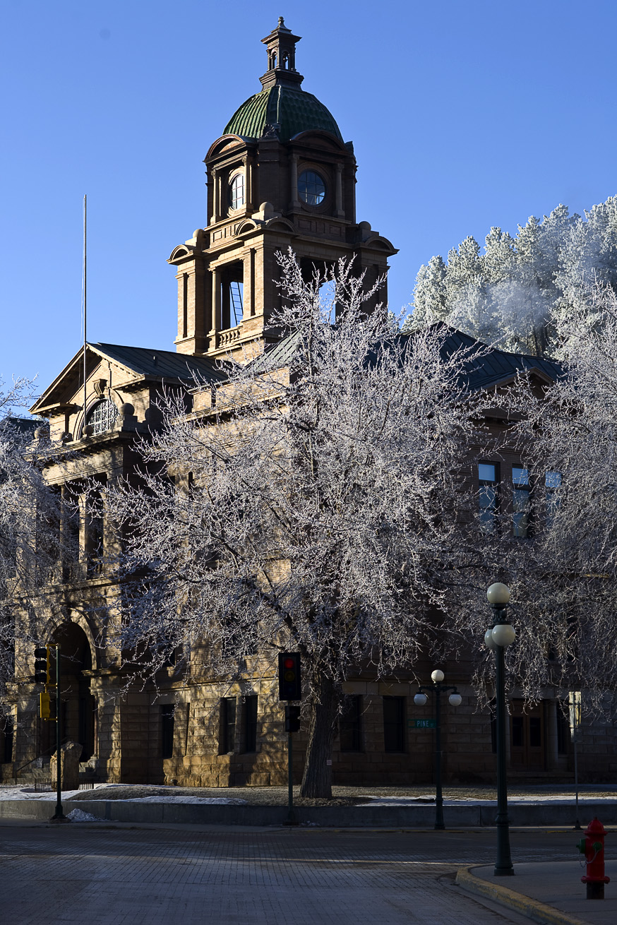 Deadwood Courthouse on a March Morning