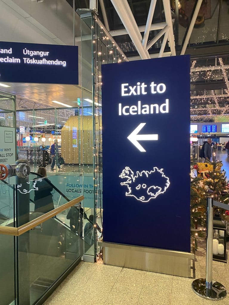 iceland airport exit